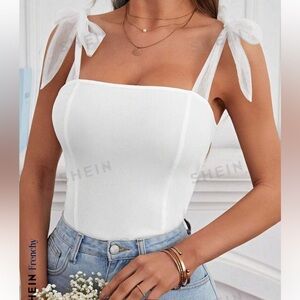 SHEIN ribbon tank top